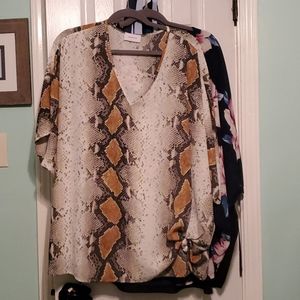Adrienne snake skin tunic
